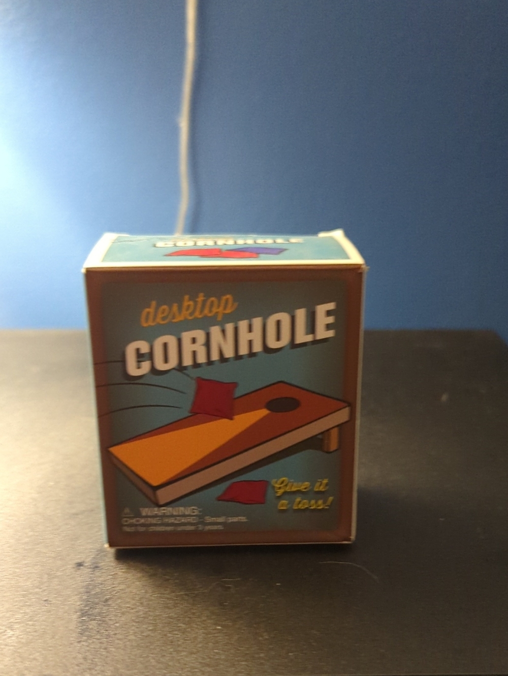 Desktop Cornhole Game - Blue